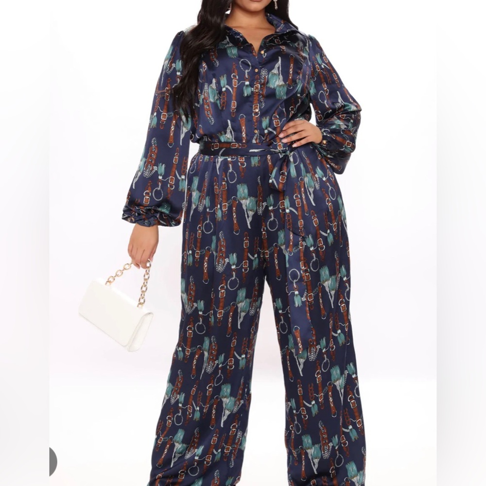 The entertainer satin jumpsuit
